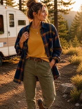 Levi's Plaid Flannel Shirt | Blue Brown Overshirt Button Down Grunge Workwear